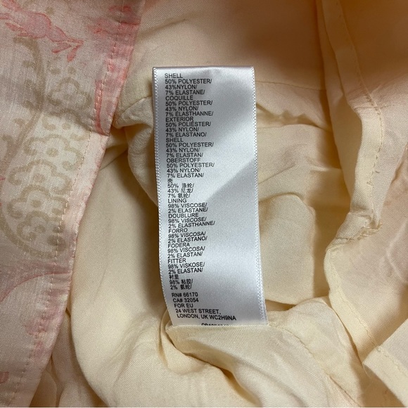 Laura Ashley x  Urban Outfitters Puff Sleeve Dress Size Large‎ Cream Pink Floral - Picture 14 of 14